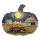Multicolor Paper Harvest Moon Wooden Pumpkin Wall Art - Omega Lifestyles