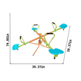 Four-Seat Steel Indoor Outdoor 360-Degree Rotation Seesaw - Omega Lifestyles
