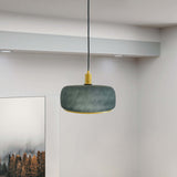 Mid-Century Modern Black Sprayed Glass Pendant Lamp