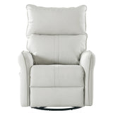 PU Reclining Rocking Chair With 360° Swivel And Footrest - Omega Lifestyles