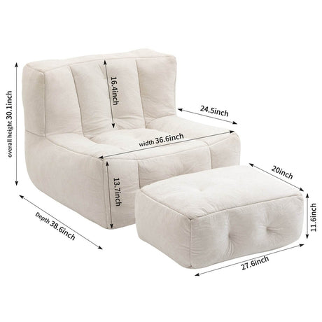 Super Soft Velvet Bean Bag Chair - Sleep Galleria