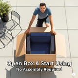 Outdoor Gray HDPE Wicker 9-Piece Seating Group With Cushions - Omega Lifestyles