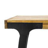 Modern Acacia Wood Dining Bench Set of 2 - Omega Lifestyles