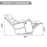 Beige Faux Leather Power Lift Recliner Chair With Massage Heat - Omega Lifestyles