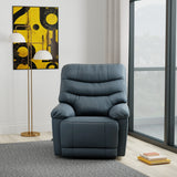 Swivel Glider Recliner With Manual Footrest Leather - Omega Lifestyles