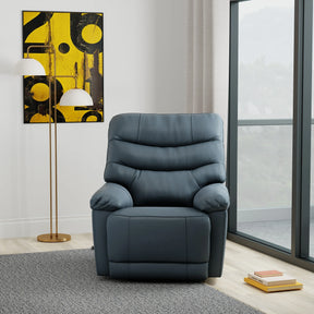 Swivel Glider Recliner With Manual Footrest Leather - Omega Lifestyles