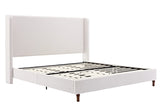 California King Contemporary Fabric Metal Upholstered Bed Frame - Omega Lifestyles