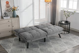 Light Grey Upholstered Convertible Foam Sofa Bed Twin - Omega Lifestyles