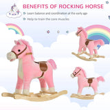 Interactive Pink Plush Baby Rocking Horse Toy - Omega Lifestyles