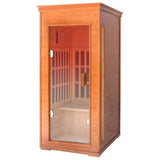 Far Infrared 1-Person Okume Wood Home Sauna - Omega Lifestyles