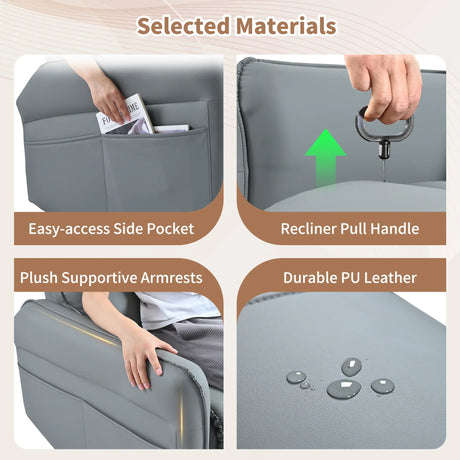 360° Swivel Recliner Chair With Rocking And Reclining - Omega Lifestyles