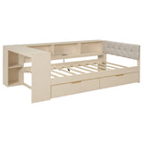 Twin Wood Platform Bed With Storage Drawers And Charging Station - Omega Lifestyles