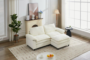 Linen Upholstered 3-Seat Storage Sofa - Omega Lifestyles