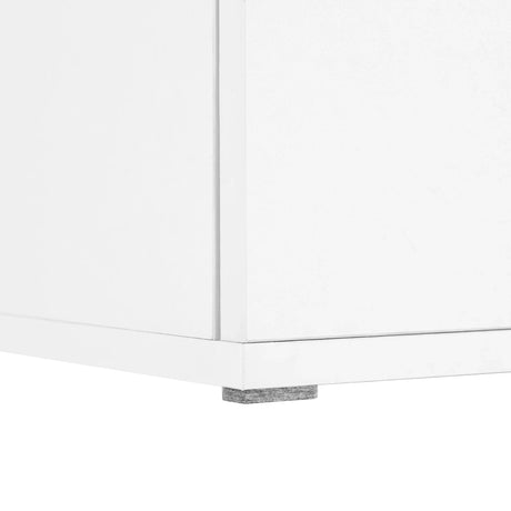 Modern App-Controlled LED Light White Marble TV Stand - Omega Lifestyles