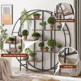 Rustic Brown Vintage Industrial 5-Tier Storage Rack - Omega Lifestyles