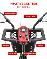 Folding All Terrain Powered Mobility Scooter With Dual Batteries - Omega Lifestyles