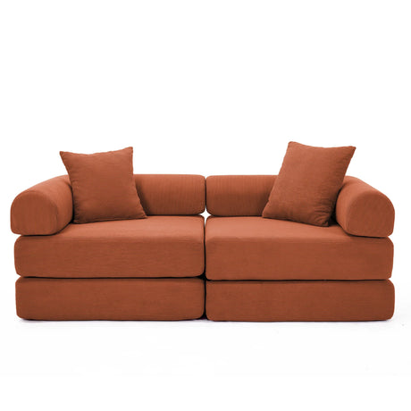 Modular Folding Convertible Corduroy Sofa Bed - Omega Lifestyles