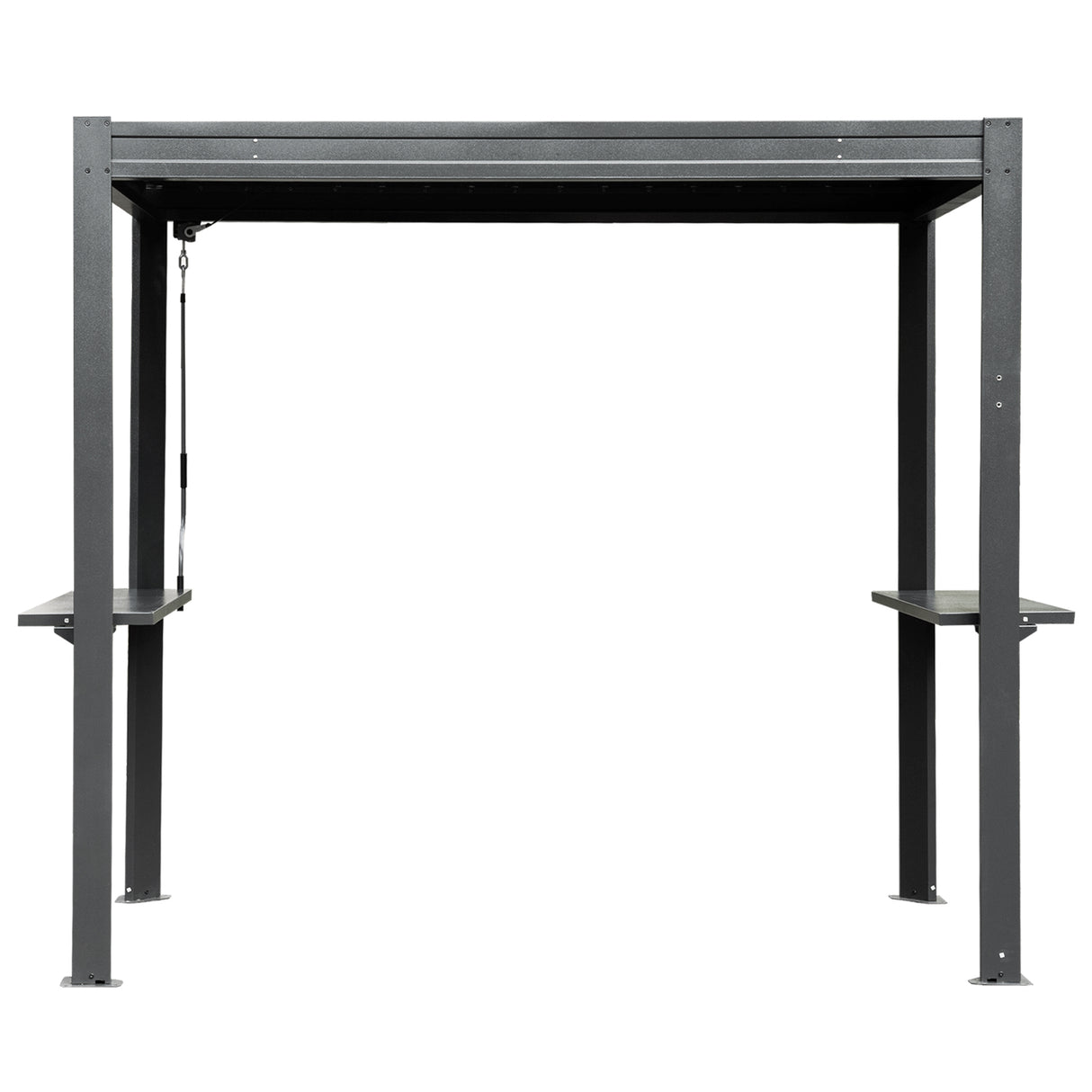 Adjustable Metal Grill Louvered Pergola With Gutter