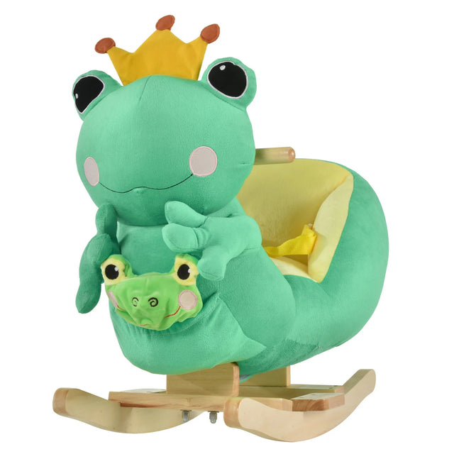 Plush Kids Ride-On Frog Rocking Chair With Music - Omega Lifestyles