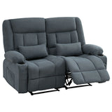 Manual Reclining Oversized Soft Metal Frame Loveseat - Omega Lifestyles