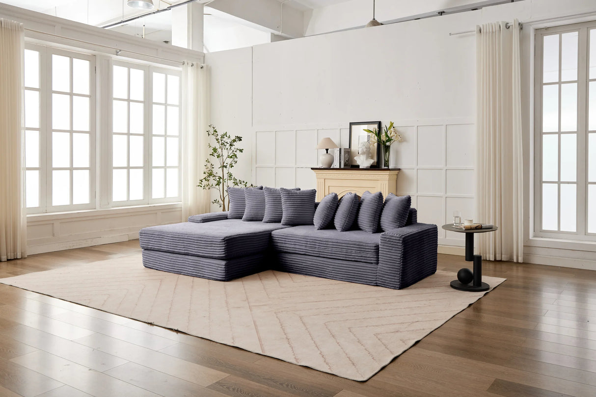 Corduroy Convertible Foldable Floor Sofa Bed - Omega Lifestyles