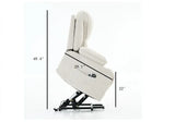Ivory Remote-Controlled Heated Massage Assistive Recliner - Omega Lifestyles