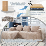 Chenille Modular 3-Seat Sectional Sofa With Side Pockets - Omega Lifestyles