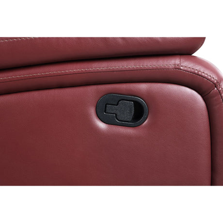 Red Upholstered Extra-Wide Glider Recliner Chair - Omega Lifestyles