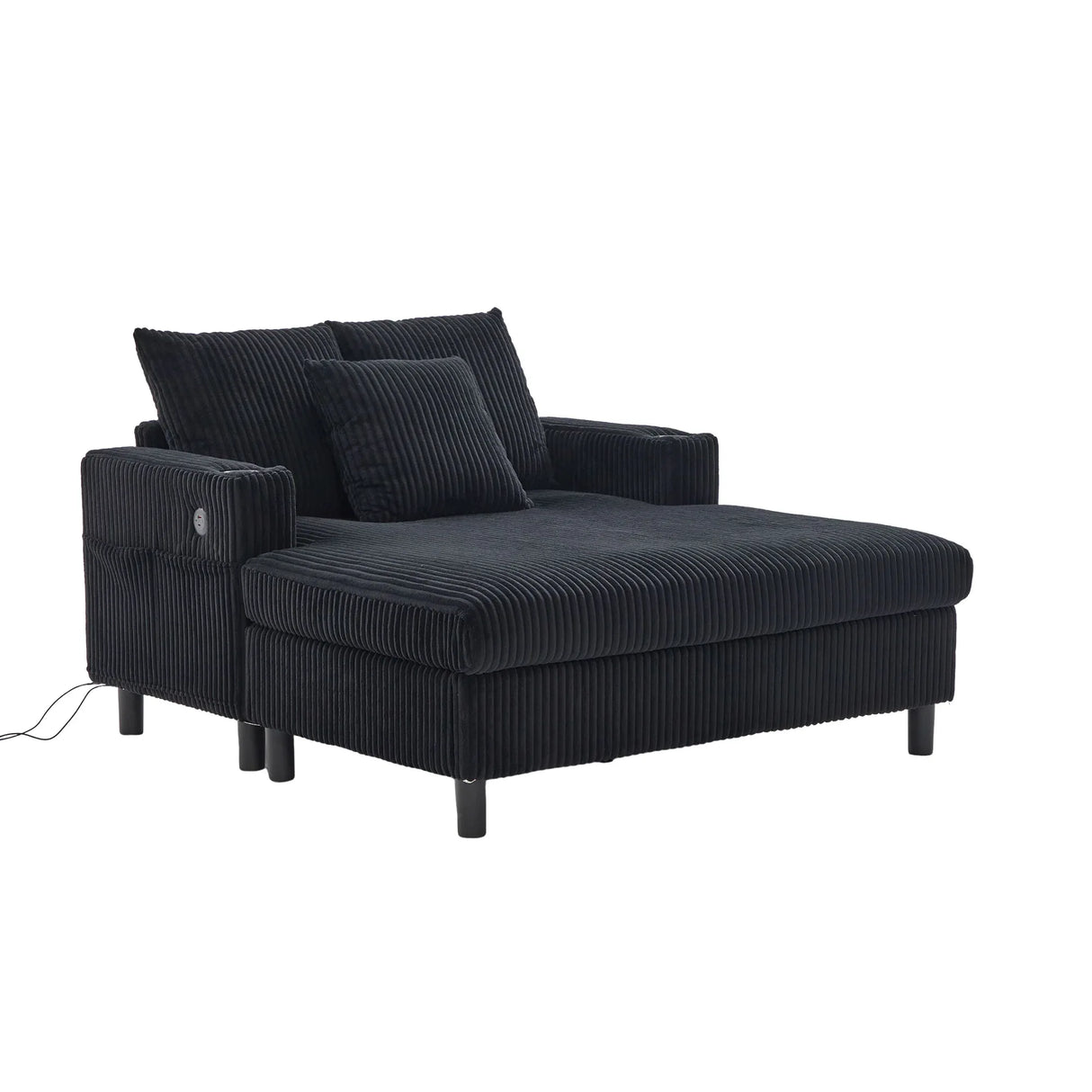 Oversized Corduroy Recliner Sofa With USB Charging - Omega Lifestyles