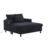 Oversized Corduroy Recliner Sofa With USB Charging - Omega Lifestyles