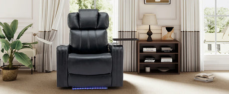 Power PU Leather Recliner Chair With Cooling Cup Holder - Omega Lifestyles