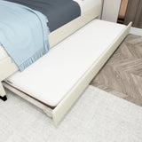 Queen Modern Velvet Upholstered Bed Frame With Trundle - Omega Lifestyles