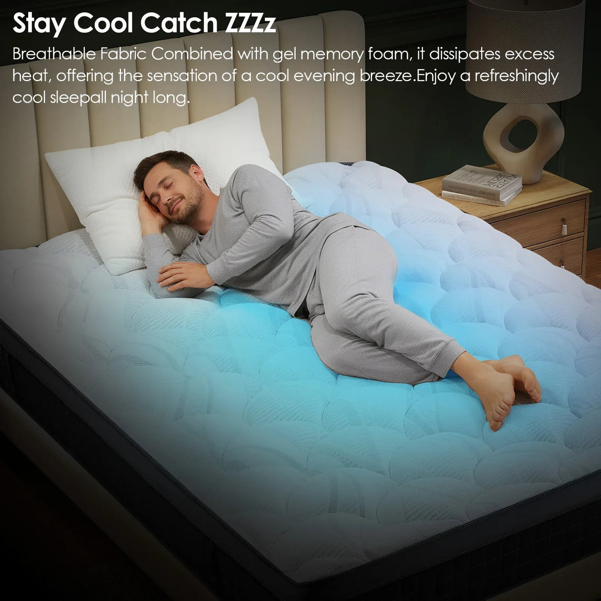 Medium 10-Inch Cooling Gel Memory Foam Full Mattress - Omega Lifestyles