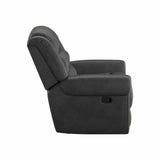Gray Fabric Foam Gliding Recliner Chair - Omega Lifestyles