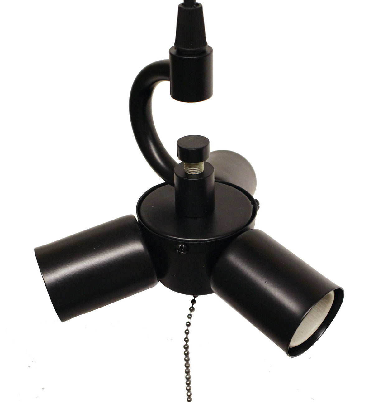 Vintage Satin Black Linen Pendant Light Fixture Kit