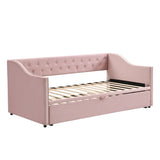 Twin Upholstered Velvet Daybed With Pop Up Trundle - Omega Lifestyles