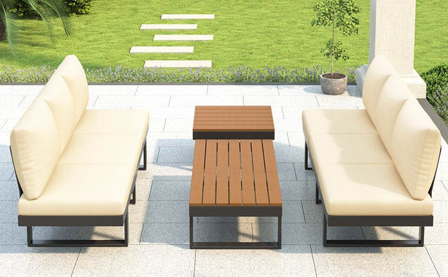 Adjustable Reclining Outdoor Sectional Patio Furniture Set - Omega Lifestyles