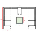 12-Piece Fully Assembled Outdoor Rattan Wicker Patio Seating Set - Omega Lifestyles