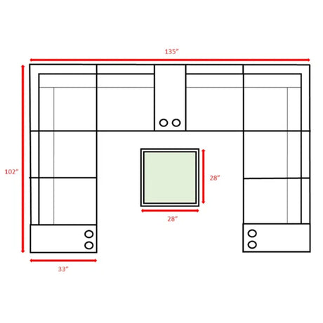 12-Piece Fully Assembled Outdoor Rattan Wicker Patio Seating Set - Omega Lifestyles