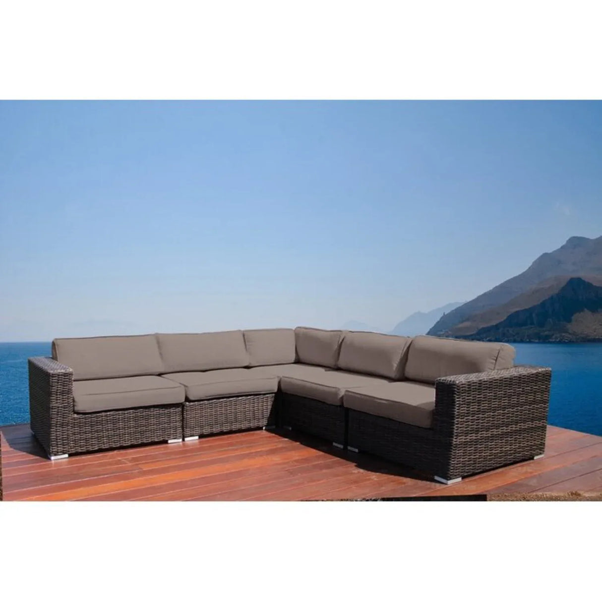 Modular L-Shaped Fully Assembled Outdoor Sectional Sofa - Omega Lifestyles