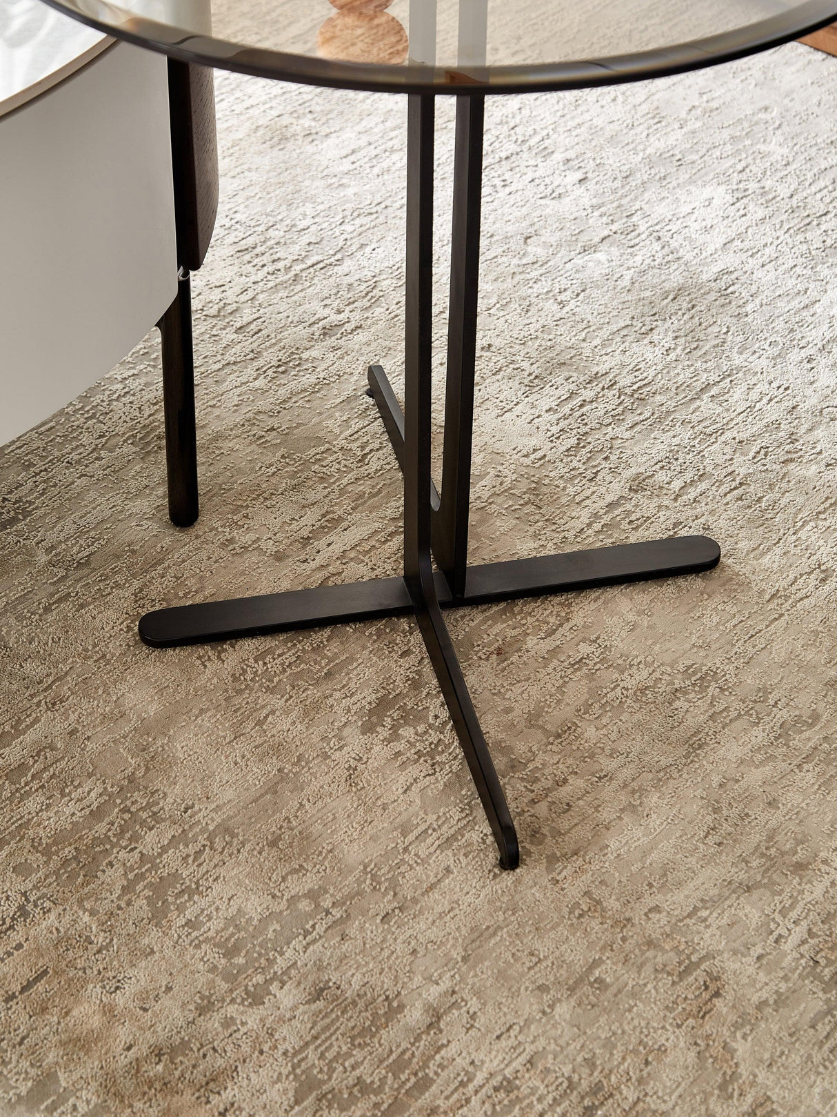 Round Tempered Glass Top Metal Accent End Table - Omega Lifestyles