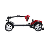 Red 4-Wheel Outdoor Compact Metal Mobility Scooter - Omega Lifestyles