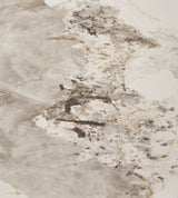 Round Ceramic Top Coffee Table With Drawers And Metal Legs - Omega Lifestyles