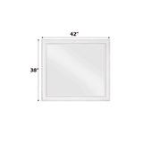 Weathered White Beveled Edge Wall Mirror - Omega Lifestyles