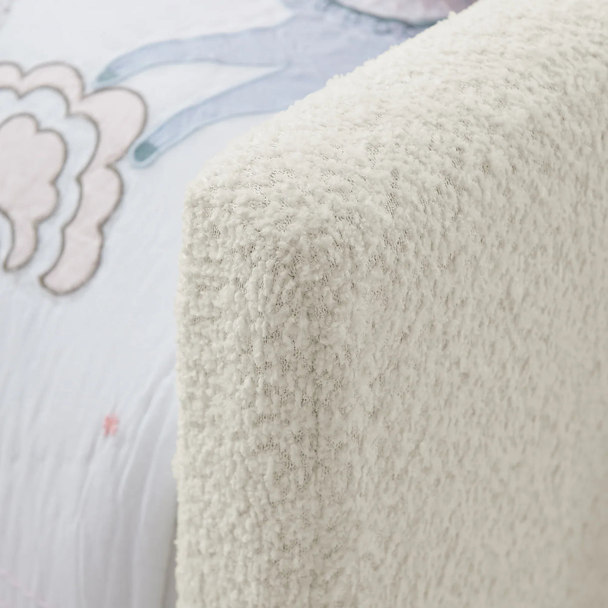 Twin Boucle Upholstered Platform Bed Frame With Storage - Omega Lifestyles