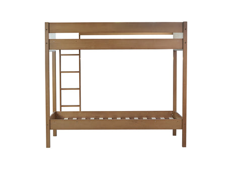 Twin Over Twin Rubber Wood Teddy Fleece Upholstered Bunk Bed - Omega Lifestyles