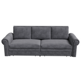 3-In-1 Velvet Convertible Sleeper Sofa Bed King Size