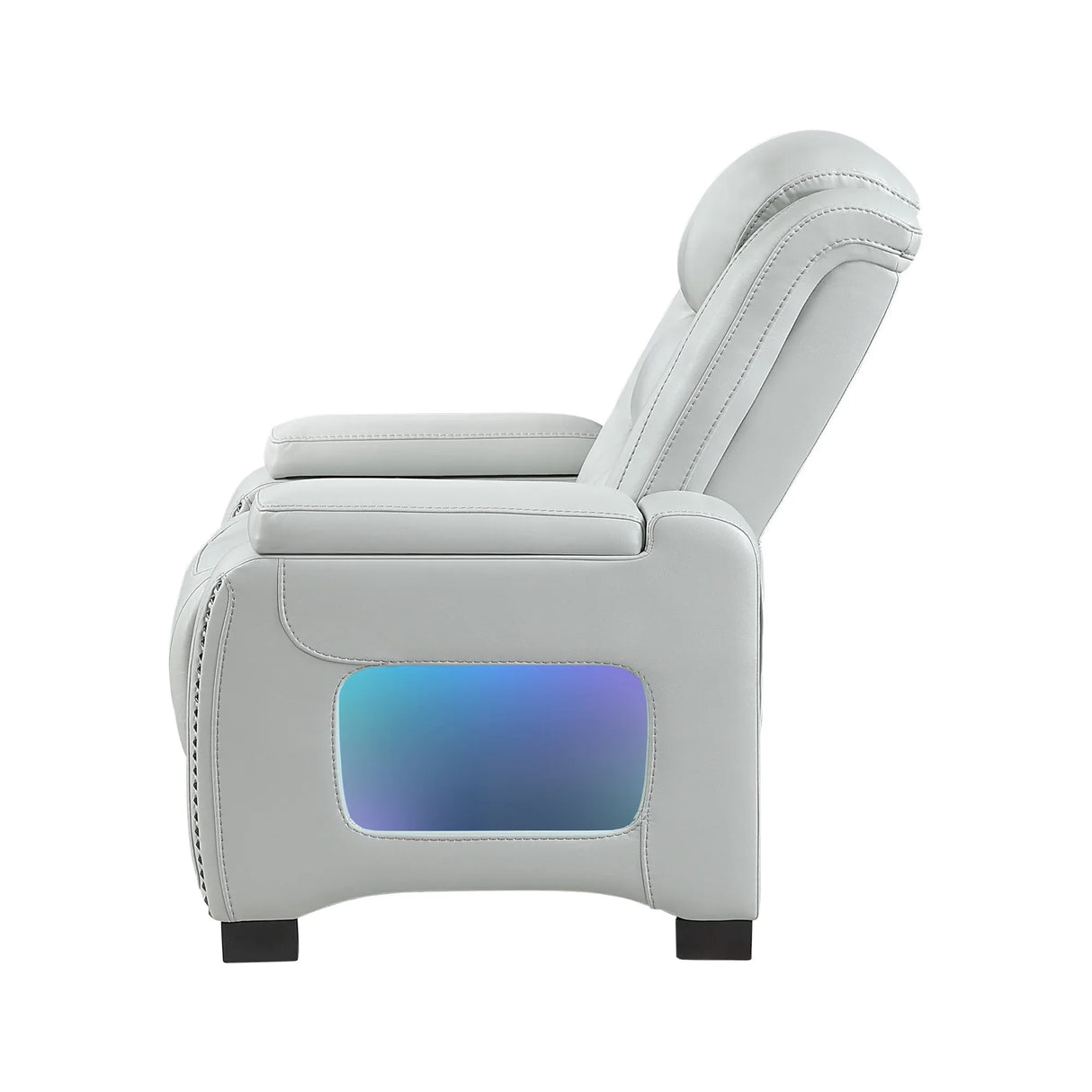 Grey Power Recliner With USB Charging Power Headrest - Omega Lifestyles
