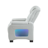 Grey Power Recliner With USB Charging Power Headrest - Omega Lifestyles
