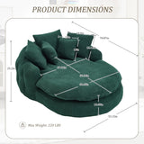 Oversized Chenille Memory Foam Bean Bag Sofa With Pillows - Omega Lifestyles